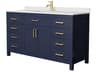 Wyndham Collection Beckett 60" Dark Blue Vanity