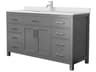 Wyndham Collection Beckett 60" Dark Gray Vanity
