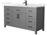 Wyndham Collection Beckett 60" Dark Gray Vanity
