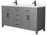 Wyndham Collection Beckett 66" Dark Gray Vanity