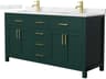 Wyndham Collection Beckett 66" Green Vanity