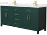 Wyndham Collection Beckett 72" Green Vanity