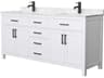 Wyndham Collection Beckett 72" White Vanity