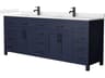 Wyndham Collection Beckett 84" Dark Blue Vanity