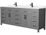 Wyndham Collection Beckett 84" Dark Gray Vanity