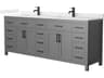 Wyndham Collection Beckett 84" Dark Gray Vanity