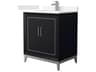 Wyndham Collection Marlena 30" Black Vanity