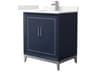 Wyndham Collection Marlena 30" Dark Blue Vanity