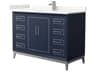 Wyndham Collection Marlena 48" Dark Blue Vanity