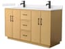 Wyndham Collection Elan-TK 60" Light Oak Vanity with Toe Kick