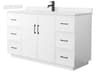 Wyndham Collection Elan-TK 60" White Vanity with Toe Kick