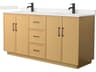 Wyndham Collection Elan-TK 72" Light Oak Vanity with Toe Kick
