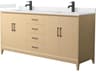 Wyndham Collection Janna 72" White Vanity