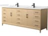 Wyndham Collection Janna 84" White Vanity