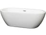 Wyndham Collection Soho White Bathtub with Drain and Overflow