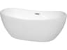 Wyndham Collection Rebecca White Bathtub with Drain and Overflow