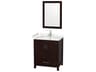 Wyndham Collection Sheffield 30" Espresso Vanity with 24" Mirror