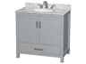 Wyndham Collection Sheffield 36" Gray Vanity