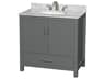 Wyndham Collection Sheffield 36" Dark Gray Vanity