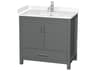 Wyndham Collection Sheffield 36" Dark Gray Vanity