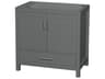 Wyndham Collection Sheffield 35" Dark Gray Vanity