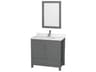 Wyndham Collection Sheffield 36" Dark Gray Vanity with 24" Mirror