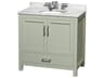 Wyndham Collection Sheffield 36" Light Green Vanity