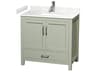 Wyndham Collection Sheffield 36" Light Green Vanity