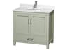 Wyndham Collection Sheffield 36" Light Green Vanity