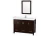 Wyndham Collection Sheffield 48" Espresso Vanity with 24" Mirror
