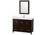 Wyndham Collection Sheffield 48" Espresso Vanity with Medicine Cabinet