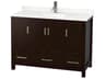Wyndham Collection Sheffield 48" Espresso Vanity