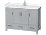 Wyndham Collection Sheffield 48" Gray Vanity