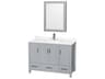 Wyndham Collection Sheffield 48" Gray Vanity with Medicine Cabinet