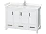 Wyndham Collection Sheffield 48" White Vanity
