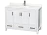 Wyndham Collection Sheffield 48" White Vanity