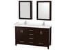 Wyndham Collection Sheffield 60" Espresso Vanity with Medicine Cabinet