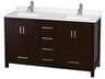 Wyndham Collection Sheffield 60" Espresso Vanity