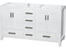 Wyndham Collection Sheffield 59" White Vanity