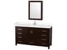 Wyndham Collection Sheffield 60" Espresso Vanity with Medicine Cabinet