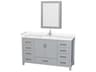 Wyndham Collection Sheffield 60" Gray Vanity with Medicine Cabinet