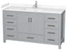 Wyndham Collection Sheffield 60" Gray Vanity
