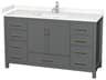 Wyndham Collection Sheffield 60" Dark Gray Vanity