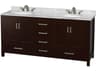 Wyndham Collection Sheffield 72" Espresso Vanity