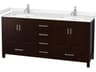Wyndham Collection Sheffield 72" Espresso Vanity