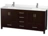 Wyndham Collection Sheffield 72" Espresso Vanity