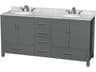 Wyndham Collection Sheffield 72" Dark Gray Vanity