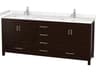Wyndham Collection Sheffield 80" Espresso Vanity