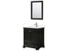 Wyndham Collection Deborah 30" Dark Espresso Vanity with 24" Mirror
