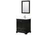 Wyndham Collection Deborah 30" Dark Espresso Vanity with 24" Mirror